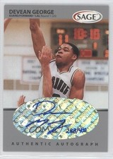 1999 Sage Auto Silver 288/400 Devean George #A20 Auto 0f6