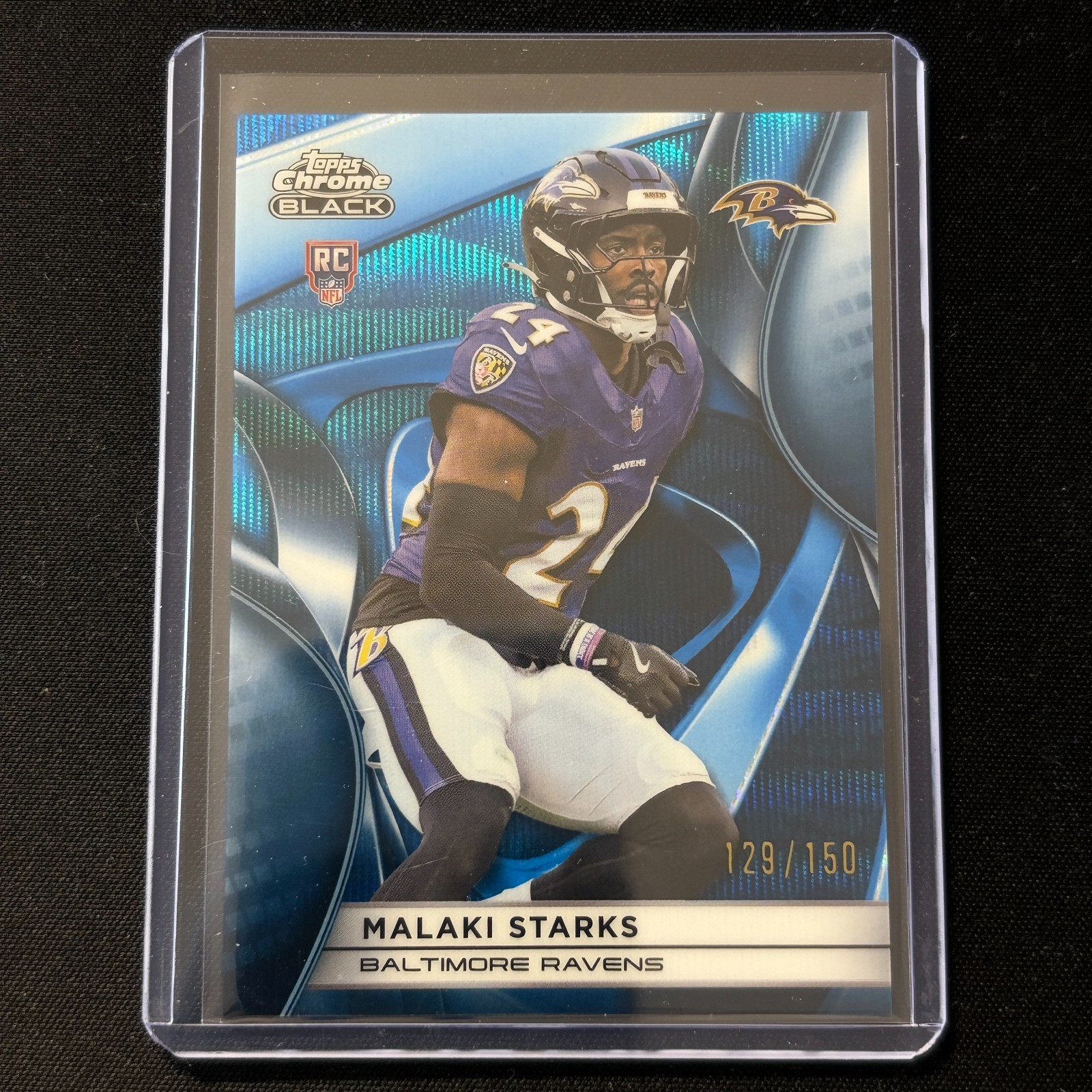 Malaki Starks Topps Chrome Black #104 Blue Wave Refractor