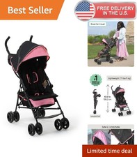 Lightweight Compact Stroller with Multi-Position Recline  Pop Out Sun Visor