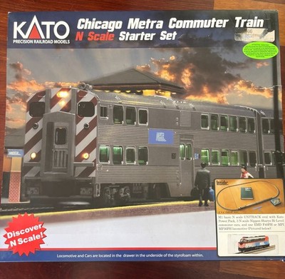 Kato N Scale Chicago Metra Commuter Train Starter Set 106-0037/20-852