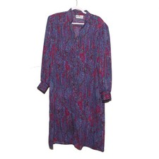 Vintage Willi of California Button Front Shift Dress Size Large No size tag.