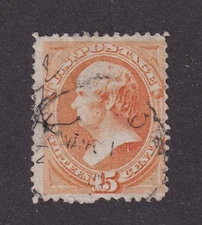 MATT'S STAMPS SCOTT #163 DANIEL WEBSTER 15-CENT, WHITE WOVE PAPER, USED CV$160