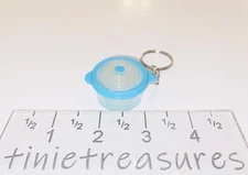 Tupperware Keychain mini Stuffables Bowl In Blue Teal new tinietreasures