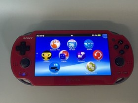 Sony PS Vita PCH-1100 Cosmic Red - Tested Working + Charger - Beautiful OLED