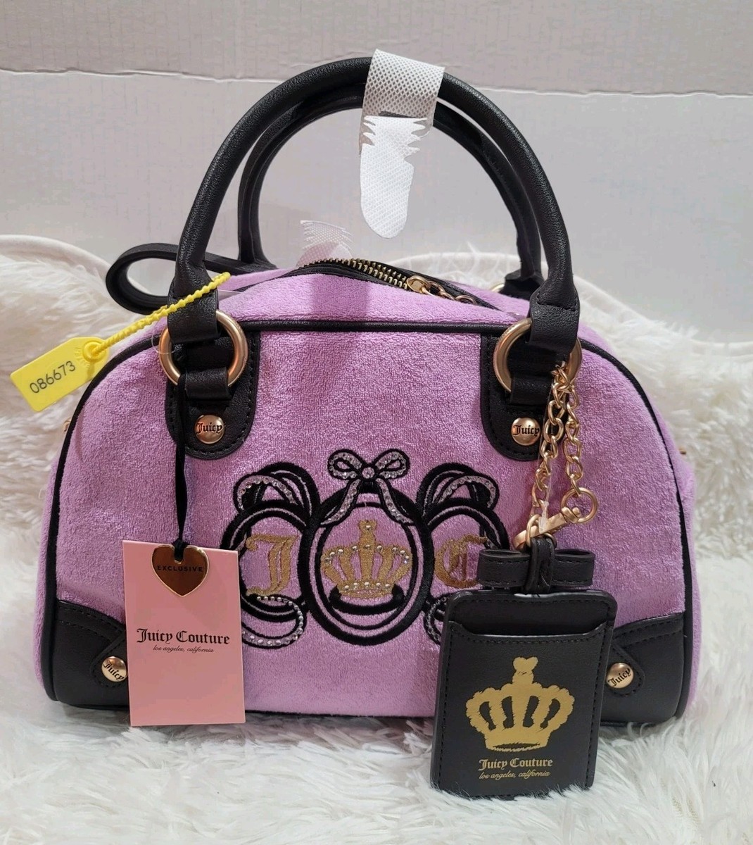 Juicy Couture Juicy Lovers Club Bowler Shoulder Bag Violet Tulle