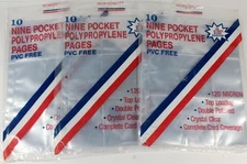 New 30- 9 Pocket Pages BCW Top load Binder Cards Coupon Sleeves Ultra Protection