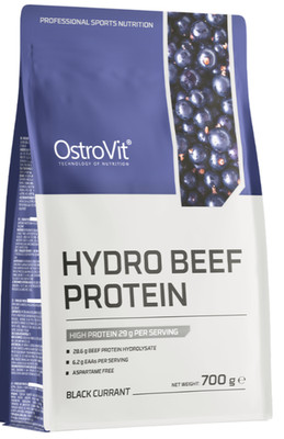 OstroVit Hydro Beef Protein 700 g Rinderprotein Pulver Schwarz Johannisbeere