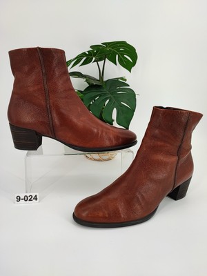 Ecco Women's Brown Leather Ankle Boots Size 9 US