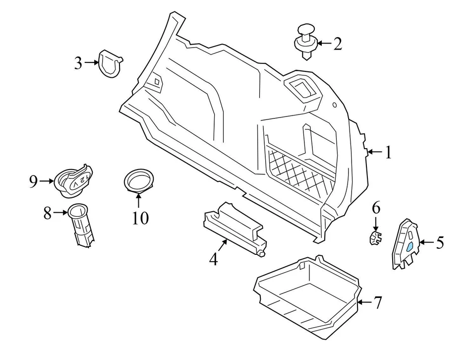 BMW 540D XDRIVE 2018 - Cubierta de liberación de emergencia para maletero/tapa 7381926 Foto 3 de 4