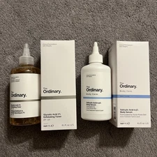 NIB The Ordinary Glycolic Acid Exfoliating Toner & Salicylic Acid Body Serum SET