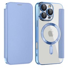 Luxury Transparent Flip Leather Wallet Case for iPhone 15 16 17 Pro Max