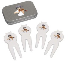 'Boy Playing Violin' Golf Divot Tool / Repair Fork Gift Set (GO00092492)
