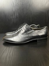 Morechi Oxford Shoes Black Leather Lace-up Handmade in Italy Mens UK 10 Eur 44