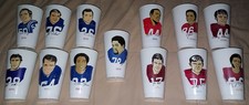 VTG 7-ELEVEN 7-11 SLURPEE CUP LOT OF 13 PLAYER FOOTBALL NFL 1970 GIANTS COWBOYS