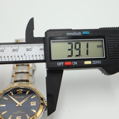 Seiko Pulsar Dress Two - Tone Calendar Watch Rare 80 main image 2