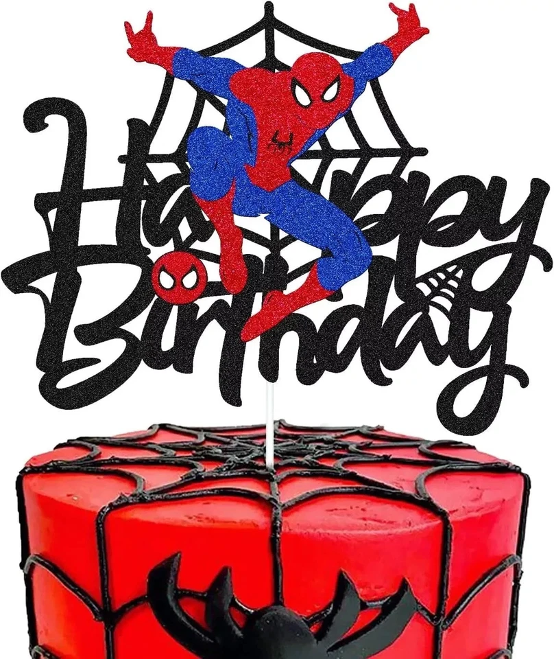 38pcs Spiderman Cake Topper Set Party Supplies Superhero Birthday Decoration - image 4 of 4