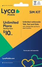 Lyca Mobile USA 5G/4G Prepaid SIM Card Kit | Unlimited Plans Starting at $10/mo.