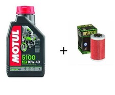 Fits KTM DUKE 125 2017 - 2026 Motul 5100 4T 10W40 4 Stroke Oil With Oil filter