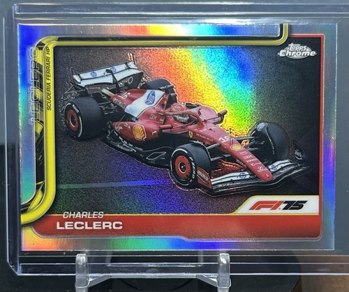 2025 Topps Chrome Formula F 1 CARS #75 Charles Leclerc REFRACTOR Ferrari - Bild 1 von 2