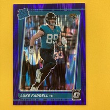 Luke Farrell 2021 Donruss Optic Purple Shock Prizm #287 Jacksonville Jaguars