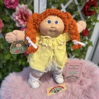 1984 Cabbage Patch Kid, Custom Ginger Reroot, Rosebud Romper, Sweater, OK, VGC