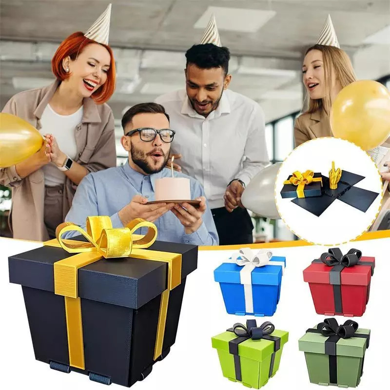 Funny Middle Finger Surprise Gift Box 3D printing Novelty Prank Pop-Up Gift ZR