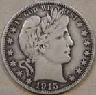 1915 Barber Half Dollar 50c VF As Pictured L4-5