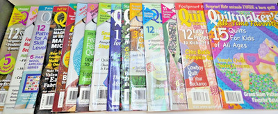 Quiltmaker Quilter Quilting Pattern Magazines (Lot of 15) 2008-2017