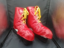 Actual RONALD McDONALD Ice Skates Skating Clown Shoes red/yellow McDonalds Rare