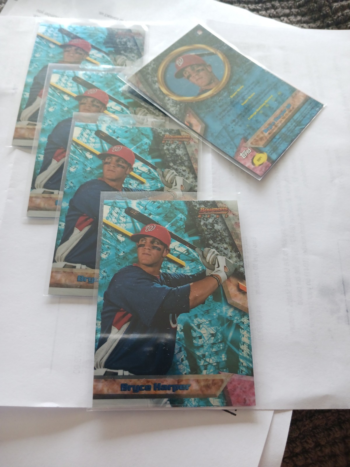 2011 Bowman's Best Prospects Bryce Harper RC #BBP1 (5) Five Mint Cards