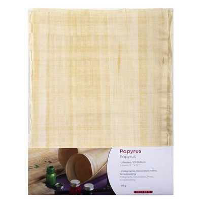 J.91000T Mappe mit 3 Blatt Papyrus in Format DIN A4, ideal um Hieroglyphen zu...