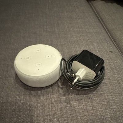 Amazon Echo Dot Smart Lautsprecher Alexa Weiß Stoff rund inkl. Netzteil/Kabel