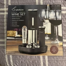 Rabbit Electric Wine Opener Set, 8-piece- New Never Opened  - Perfect Gift