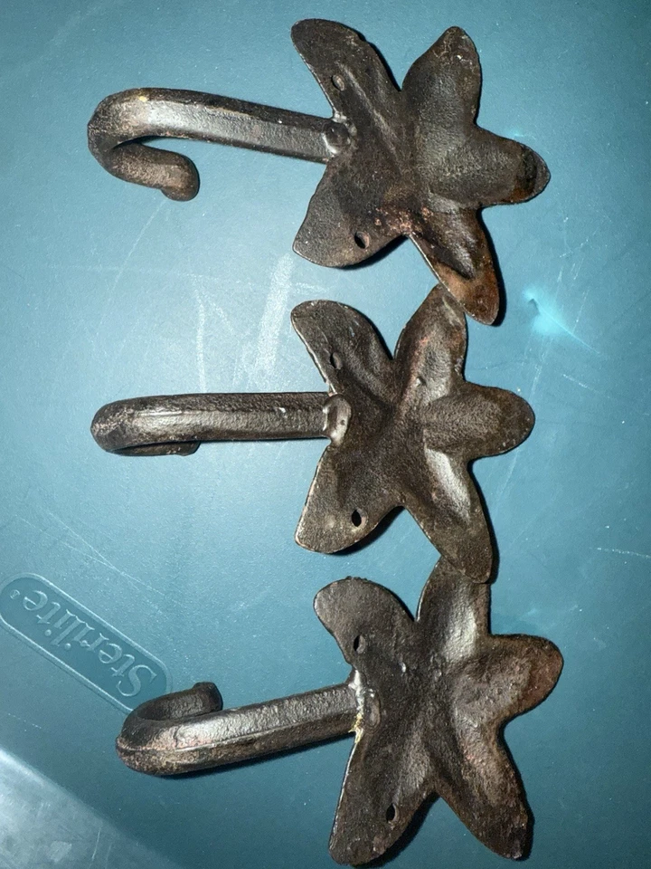 Набор из 3 железных настенных крючков для морских звезд TM - Изображение 3 из 4