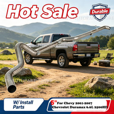 For Chevy  2001-07 Chevrolet Duramax 6.6L 2500HD 5" Exhaust Pipe Stainless Steel