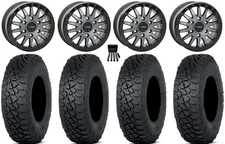 System 3 SB-8 Bdlk 15"Wheels Gy+38mm 30"Tenacity XNR 8ply Tires Can-Am MaverickR