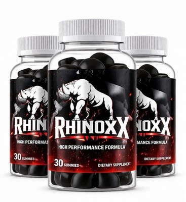 (3 Pack) RhinoxX Male Stamina Gummies for Advanced Blood Flow Support 30 Gummy
