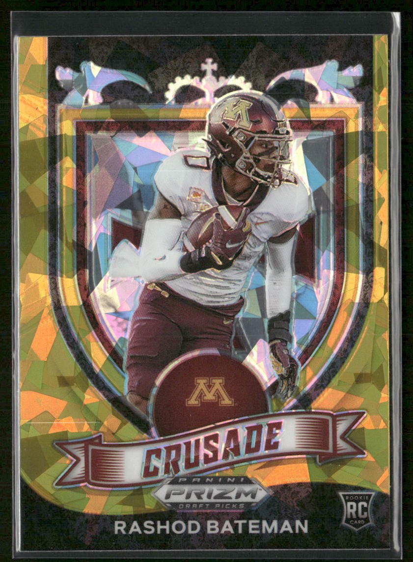 Rashod Bateman Panini Prizm Draft Picks #166 Gold Ice