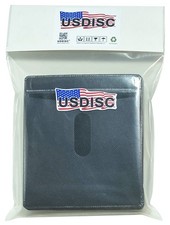100 USDISC Plastic Sleeves, Double-sided 2 Disc (Black)