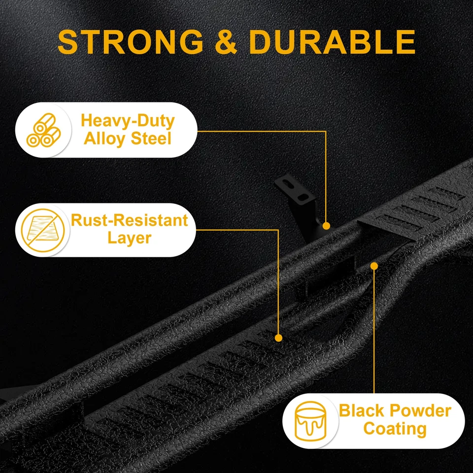 FITS 2007-2014 Toyota FJ Cruiser SUV Running Boards Drop Side Steps Nerf Bars Foto 3 de 4