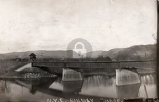 c1910s N Y C Railway Bridge Avis Pennsylvania PA RPPC Photo Postcard COPY