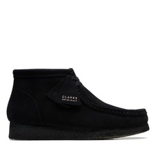  26155517 MENS CLARKS WALLABEE BOOT - BLACK SUEDE