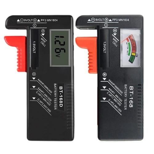 Probador de Voltios de Batería BT-168/BT-168D Universal para C D AA AAA 9V 1.5V Celda de Botón - Imagen 6 de 18