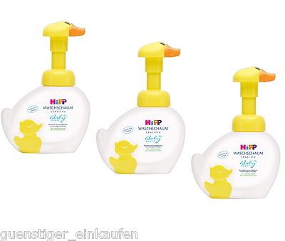 3x 250ml Hipp Waschschaum Seife Ente sensitiv Baby Sanft Gesicht & Hände