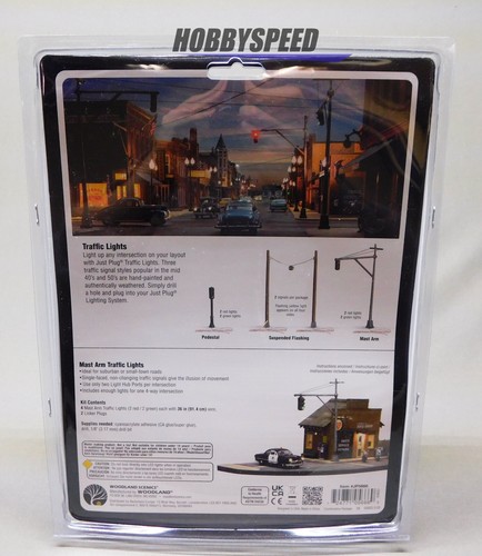 WOODLAND SCENICS JP5666 O GAUGE MAST ARM TRAFFIC LIGHT (4) landscape WDS5666 NEW - Picture 2 of 5