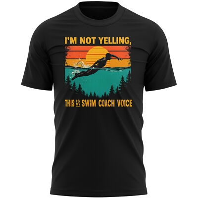 Lustiges Schwimmen T-Shirt Ich schreie nicht, das ist mein Schwimmtrainer Stimme Geschenk für S...