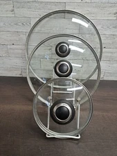 3 Glass Pot Pan Skillet Set Replacement Lids Faberware 6"-12" Shatter Resistant 