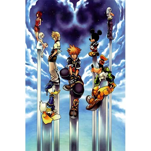 Kingdom Hearts 1 2 3 I II III Sora Poster High Quality 8x10 8.5x11