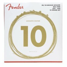 12 String Acoustic Guitar Strings, 80/20 Bronze, Ball End, 70-12L .010-.050