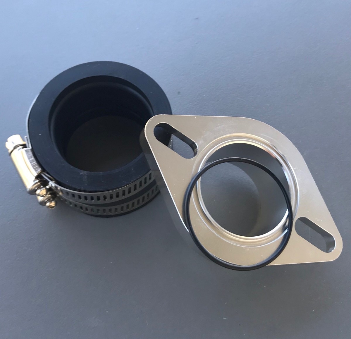 Mikuni Carb Mounting Flange/ Manifold 38mm/Boot 43.5mm ID, 56-78mm